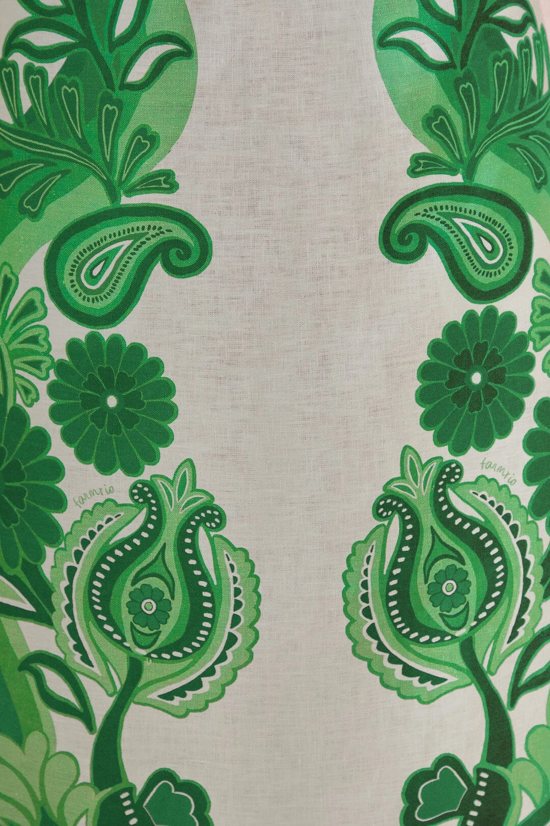 Green Color Festival Euroflax™ Midi Skirt 6 Green Color Festival Euroflax™ Midi Skirt - Image 6