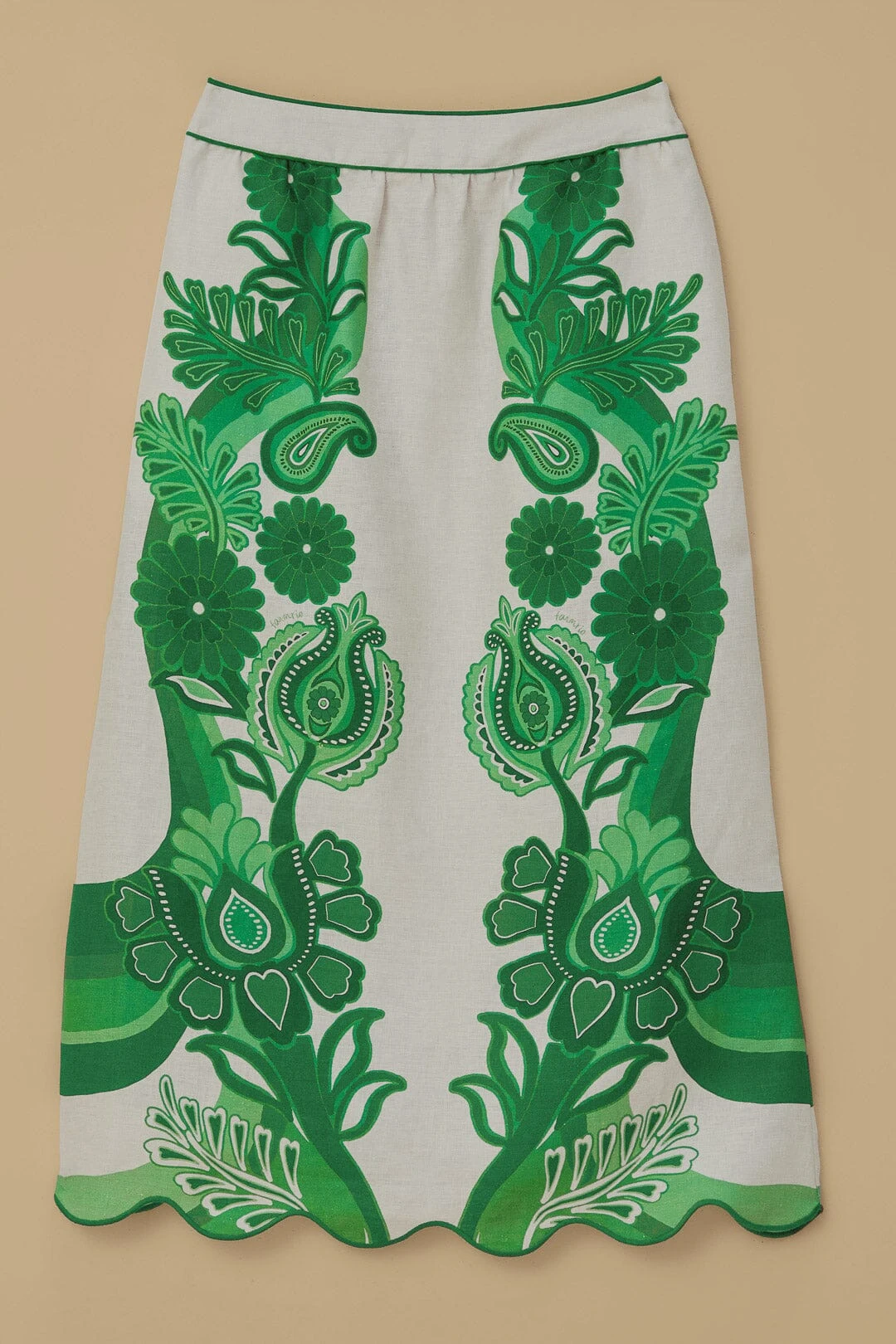 Green Color Festival Euroflax™ Midi Skirt 7 Green Color Festival Euroflax™ Midi Skirt - Image 7