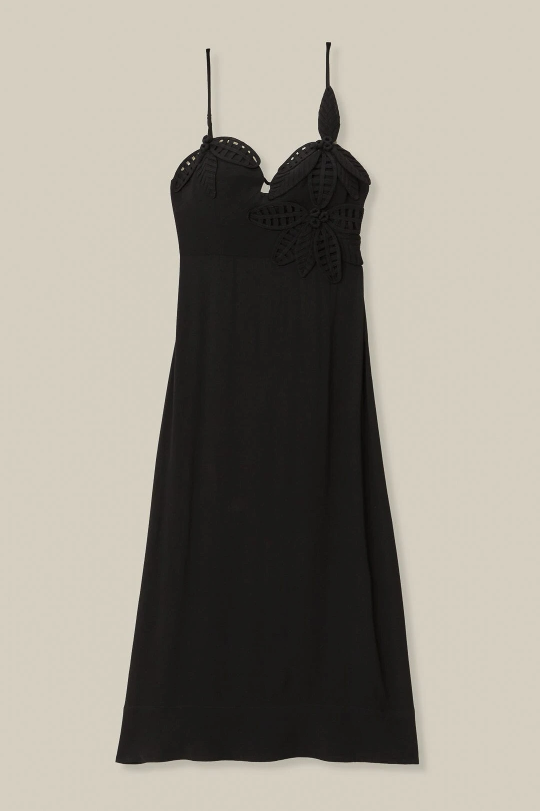 Black Flowered Bust Midi Dress 6 Black Flowered Bust Midi Dress - Image 6