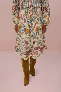 Cream Romantic Lightness Midi Skirt 7 Cream Romantic Lightness Midi Skirt -Farm Rio 328657 02 497e401f c842 44fa a963 f6ea8e180155