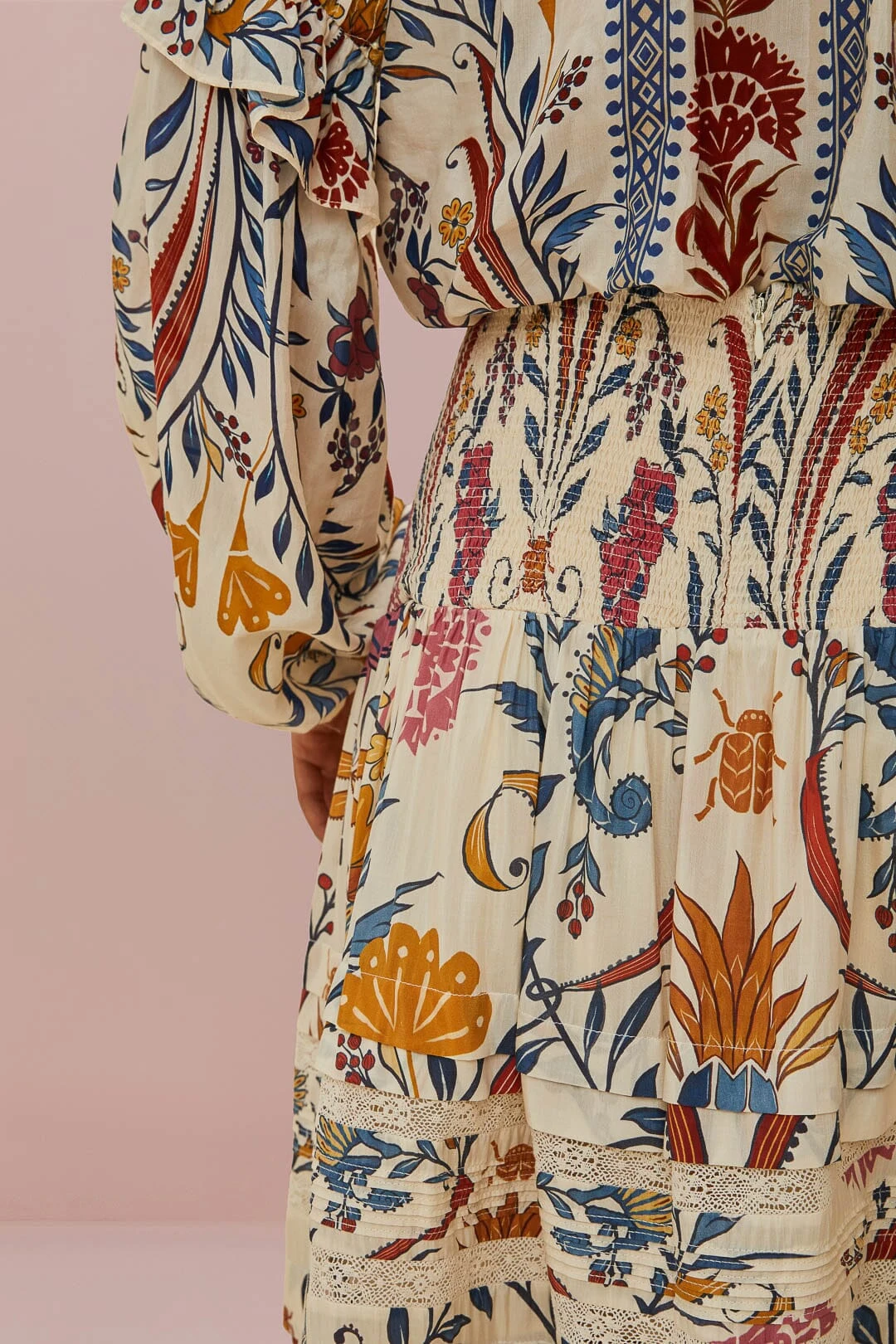 Cream Romantic Lightness Midi Skirt 5 Cream Romantic Lightness Midi Skirt - Image 5