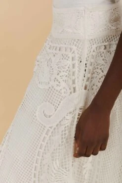 Off-White Swan Lake Guipure Midi Skirt 11 Off-White Swan Lake Guipure Midi Skirt -Farm Rio 329274 05