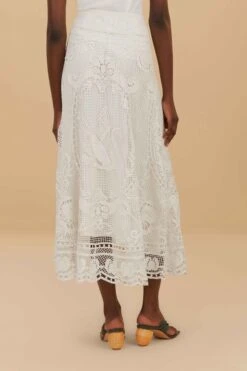 Off-White Swan Lake Guipure Midi Skirt 12 Off-White Swan Lake Guipure Midi Skirt -Farm Rio 329274 06