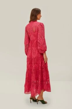 Pink Guipire Maxi Dress -Farm Rio 329424 03