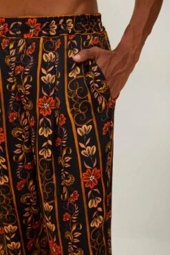 Brown Jungle Stripes LENZING™ ECOVERO™ Viscose Pants -Farm Rio 331783 03