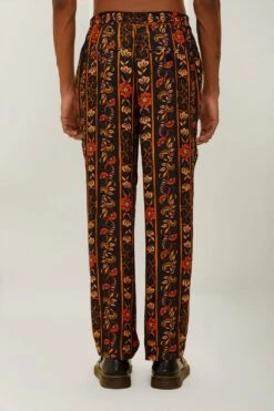 Brown Jungle Stripes LENZING™ ECOVERO™ Viscose Pants -Farm Rio 331783 04