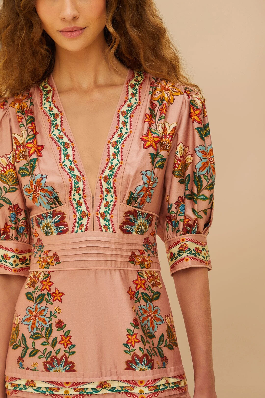 Pink Garden Delight Short Sleeve Maxi Dress 2 Pink Garden Delight Short Sleeve Maxi Dress - Image 2