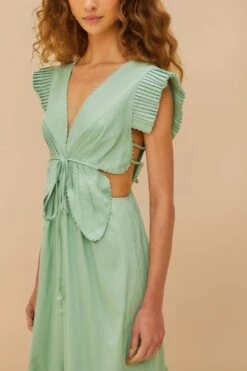 Light Green Butterfly Cut-Out Midi Dress -Farm Rio 331949 03 f6ea39aa 1f46 4835 8248 58df3cebb283