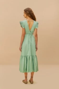 Light Green Butterfly Cut-Out Midi Dress -Farm Rio 331949 04 3ad29909 5117 401e 90d2 35ea87cb642a