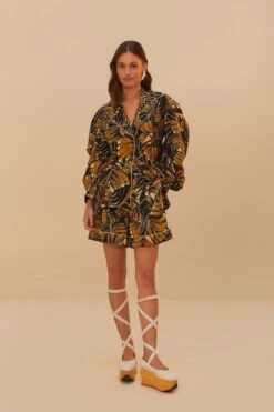 BlackToucan Spirals Shorts 6 BlackToucan Spirals Shorts -Farm Rio 331966 03