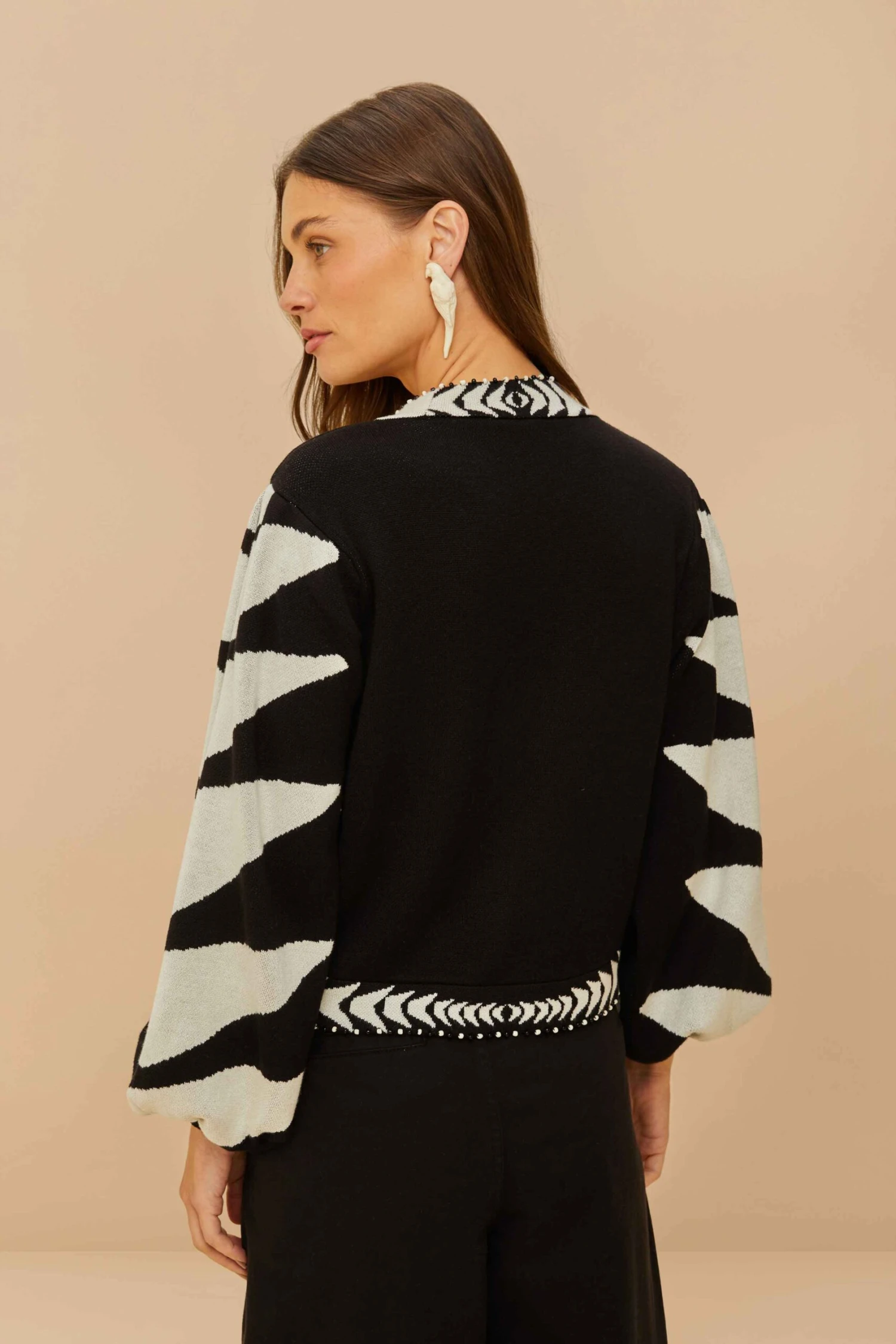 Black Palms Graphic Cardigan 3 Black Palms Graphic Cardigan - Image 3