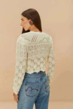 Off-White Mixed Lace Stitch Cardigan 6 Off-White Mixed Lace Stitch Cardigan -Farm Rio 332323 03 8a6eb308 391e 4564 bba2 06c68886b979