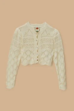 Off-White Mixed Lace Stitch Cardigan 7 Off-White Mixed Lace Stitch Cardigan -Farm Rio 332323 06