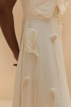 Off-White Garden LENZING™ ECOVERO™ Euroflax™ Midi Dress -Farm Rio 332746 04