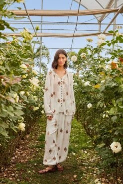 Off-White Anchor Tapestry Embroidered Pants