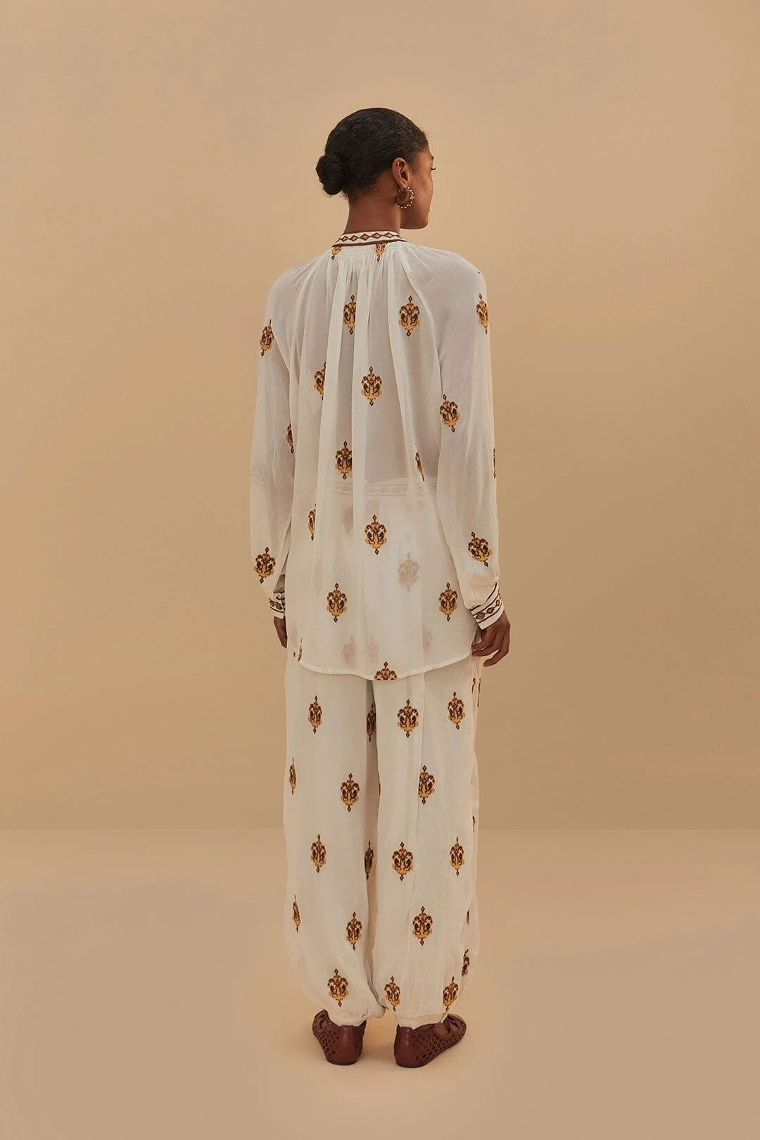 Off-White Anchor Tapestry Embroidered Pants 4 Off-White Anchor Tapestry Embroidered Pants - Image 4