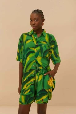 Green Banana Aquarela LENZING™ ECOVERO™ Viscose Shorts -Farm Rio 332997 03