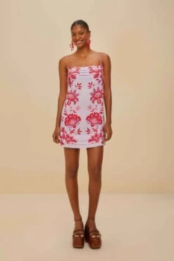 Lilac Porcelain Garden Euroflax™ Premium Linen Mini Dress