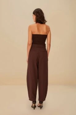 Coffee Topstitched Clochard Pants 5 Coffee Topstitched Clochard Pants -Farm Rio 335857 03 4501b689 eab1 4026 b694 c8d3e15d81aa
