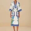 Off-White Tropicance Tunic LENZING™ ECOVERO™ Euroflax™ Midi Dress