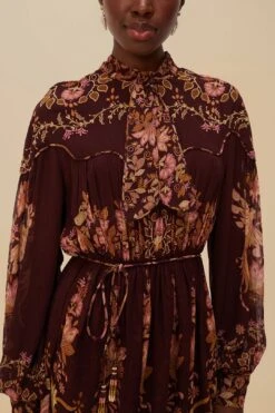 Burgundy Bella Knotted Neckline Mini Dress -Farm Rio 335871 03 fb145a45 a5fb 436b 9abf 842e7df3f0ad