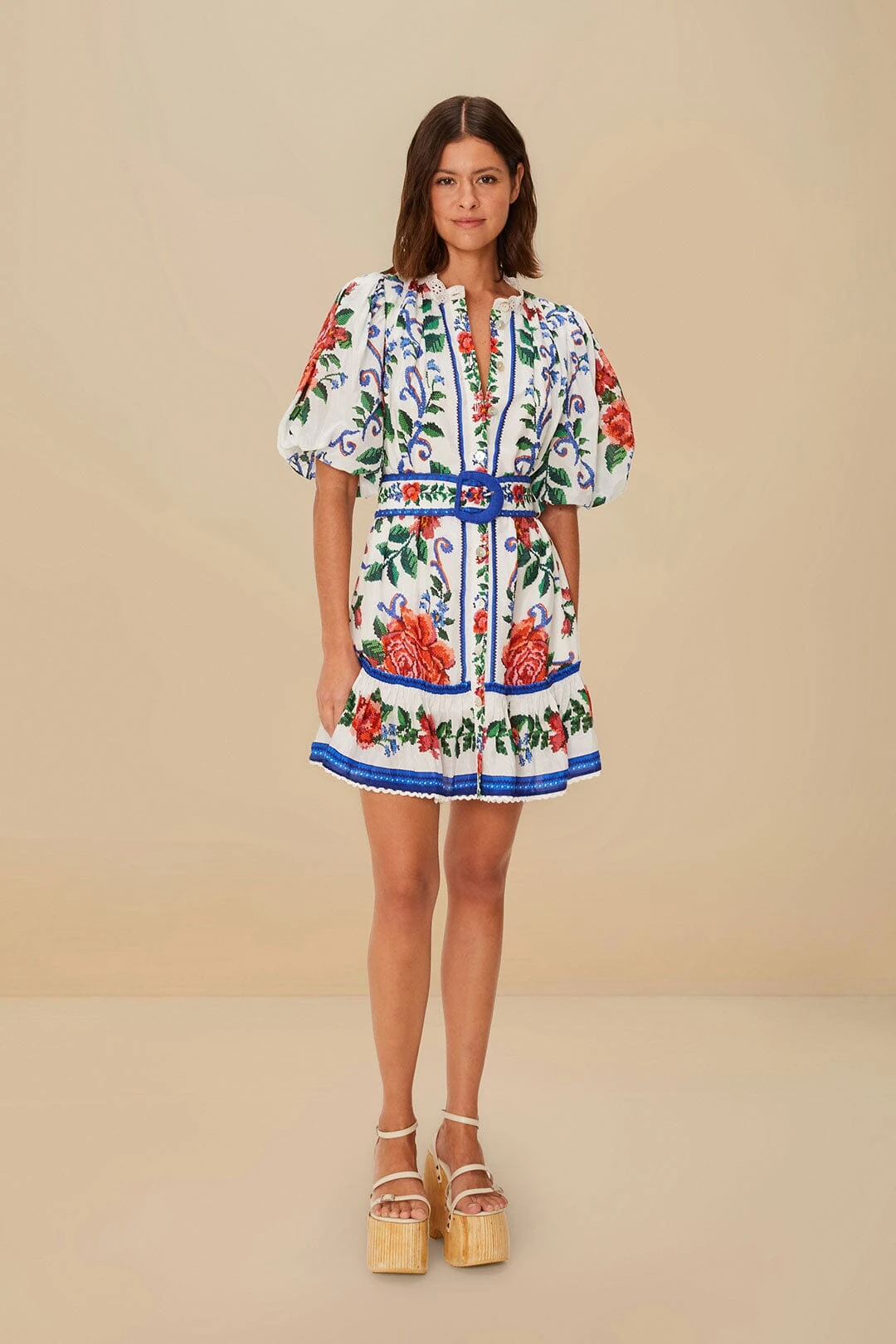 Off-White Flower Tapestry Mini Dress 2 Off-White Flower Tapestry Mini Dress - Image 2