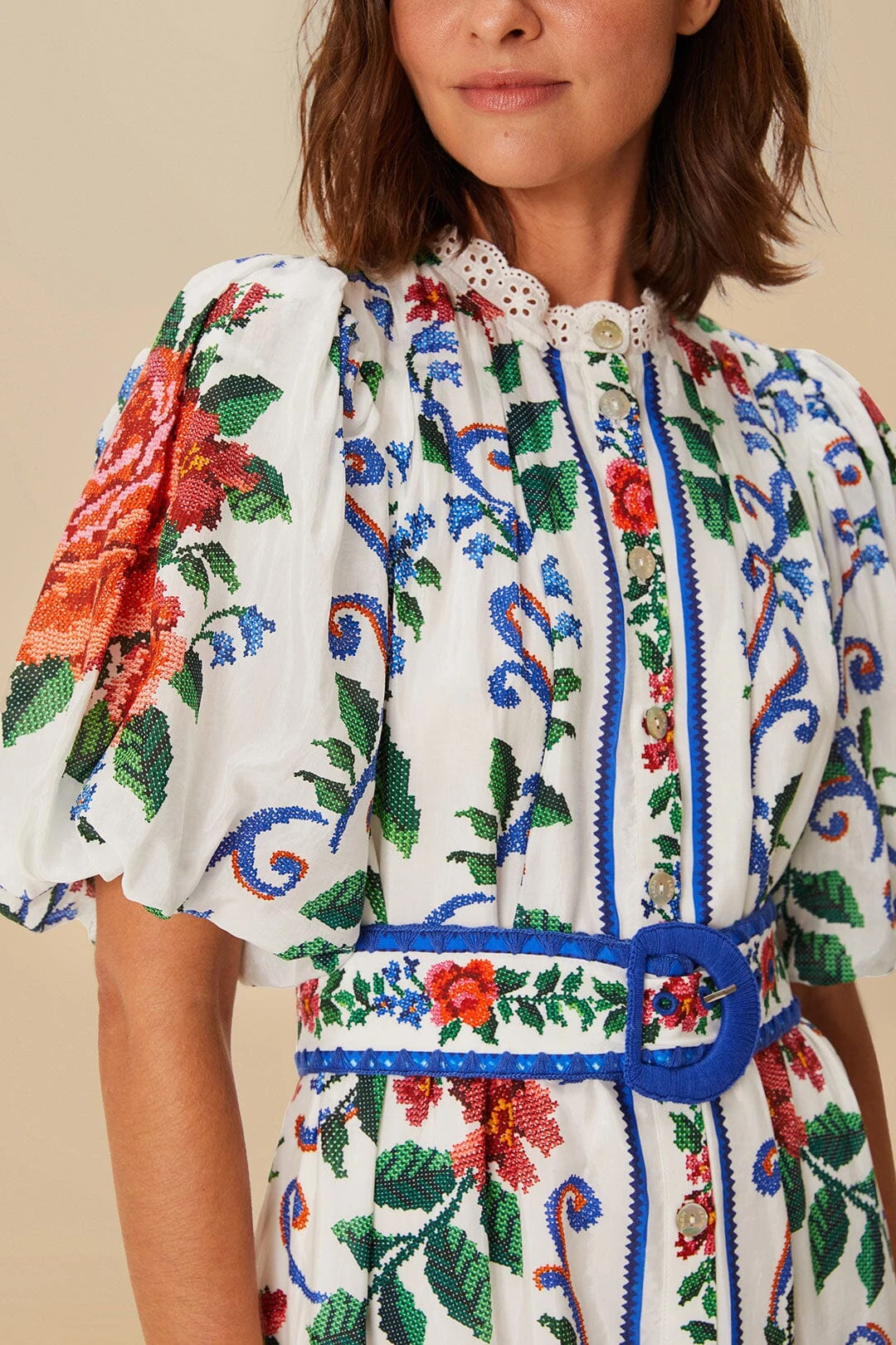 Off-White Flower Tapestry Mini Dress 3 Off-White Flower Tapestry Mini Dress - Image 3