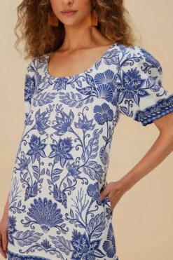 Off-White Shell Garden Euroflax™ Premium Linen Mini Dress -Farm Rio 335971 03 7dd722b9 d950 4026 bb28 77091b58d141