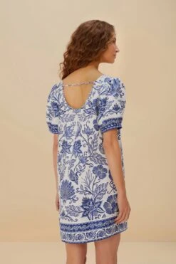 Off-White Shell Garden Euroflax™ Premium Linen Mini Dress -Farm Rio 335971 04 4fce42bf 4925 414f 9090 78b4087b4d26