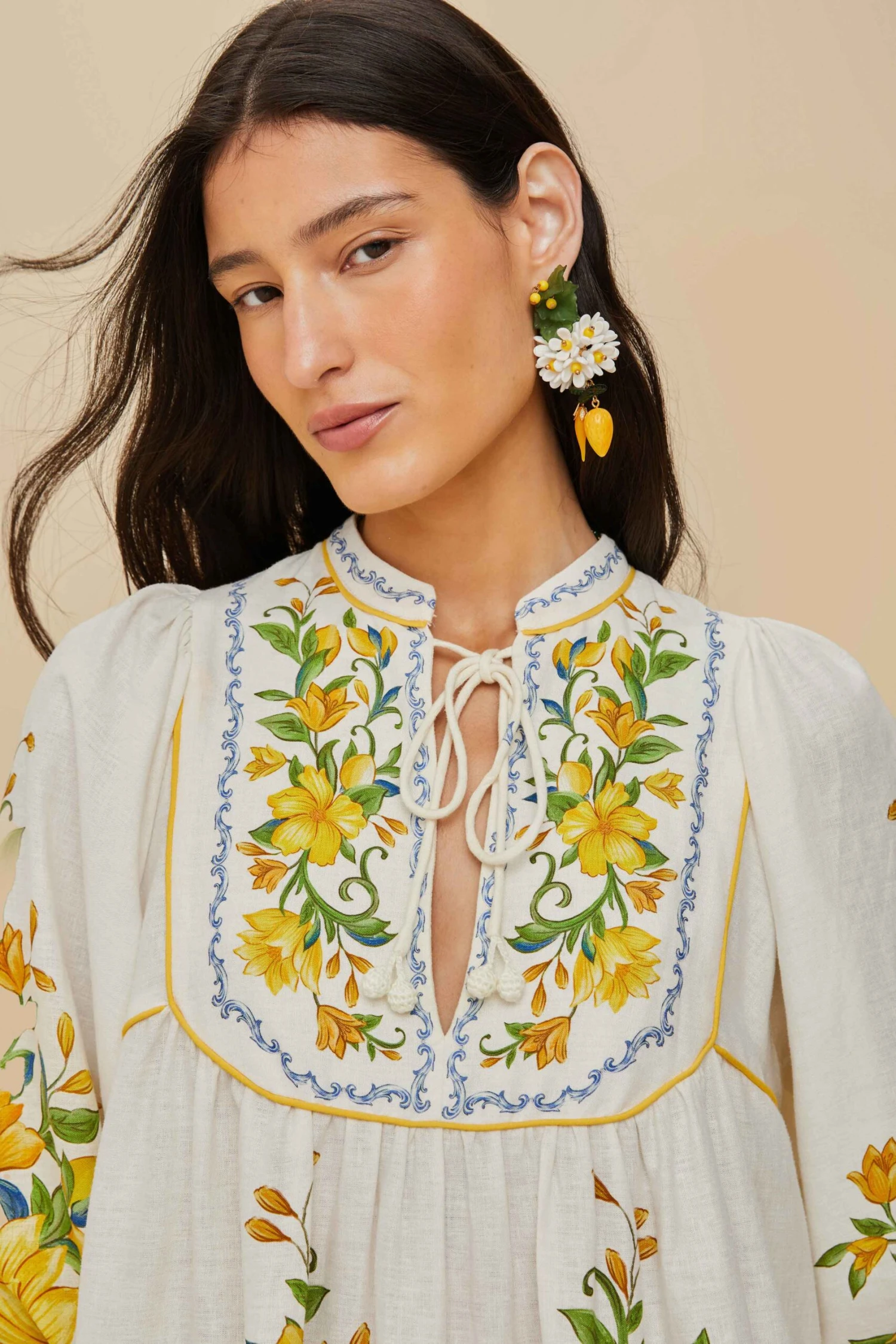 Off-White Sicily LENZING™ ECOVERO™ Euroflax™ Mini Dress 2 Off-White Sicily LENZING™ ECOVERO™ Euroflax™ Mini Dress - Image 2