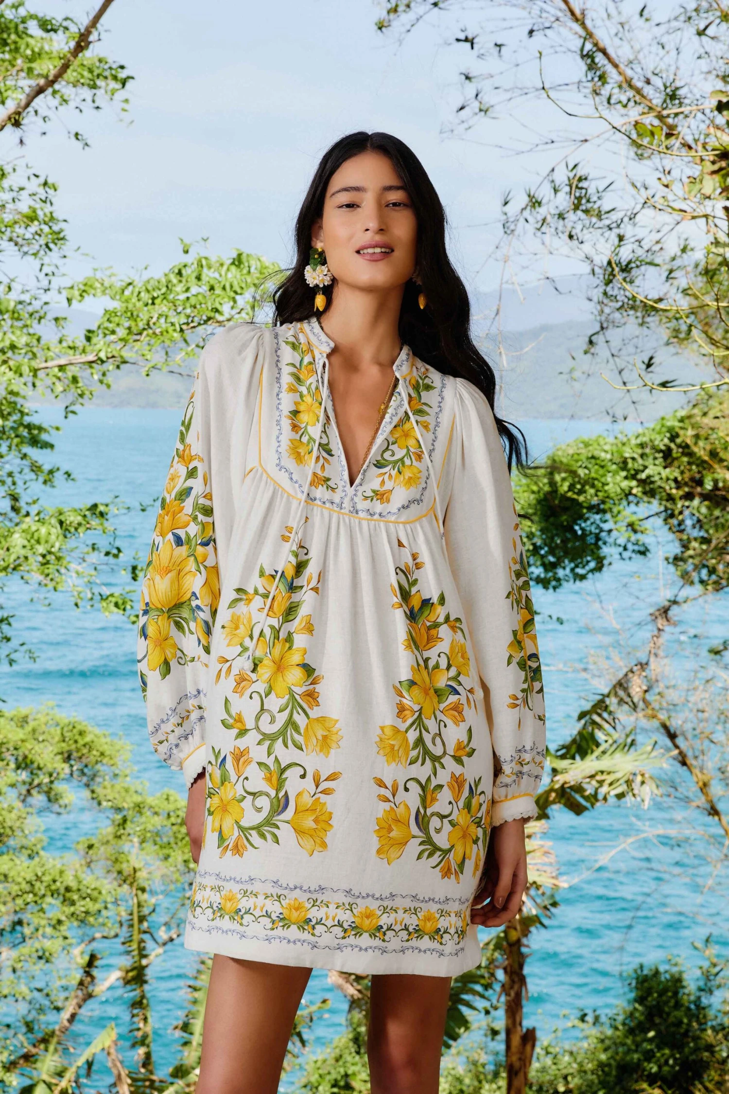 Off-White Sicily LENZING™ ECOVERO™ Euroflax™ Mini Dress 3 Off-White Sicily LENZING™ ECOVERO™ Euroflax™ Mini Dress - Image 3