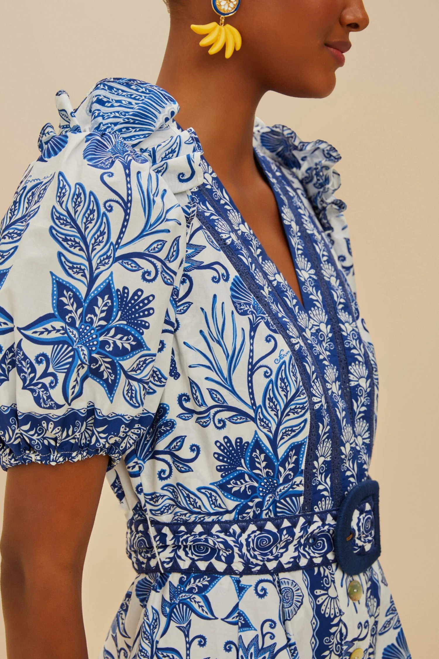 Off-White Shell Garden Organic Cotton Romper 1 Off-White Shell Garden Organic Cotton Romper