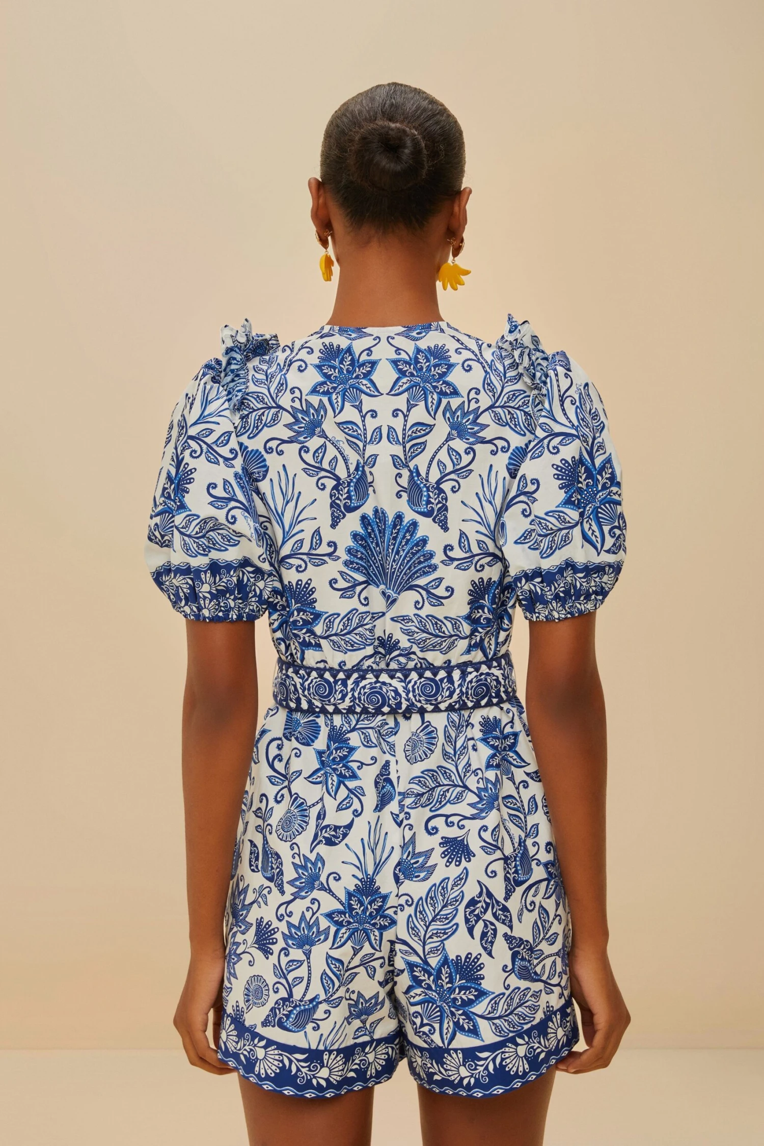 Off-White Shell Garden Organic Cotton Romper 4 Off-White Shell Garden Organic Cotton Romper - Image 4