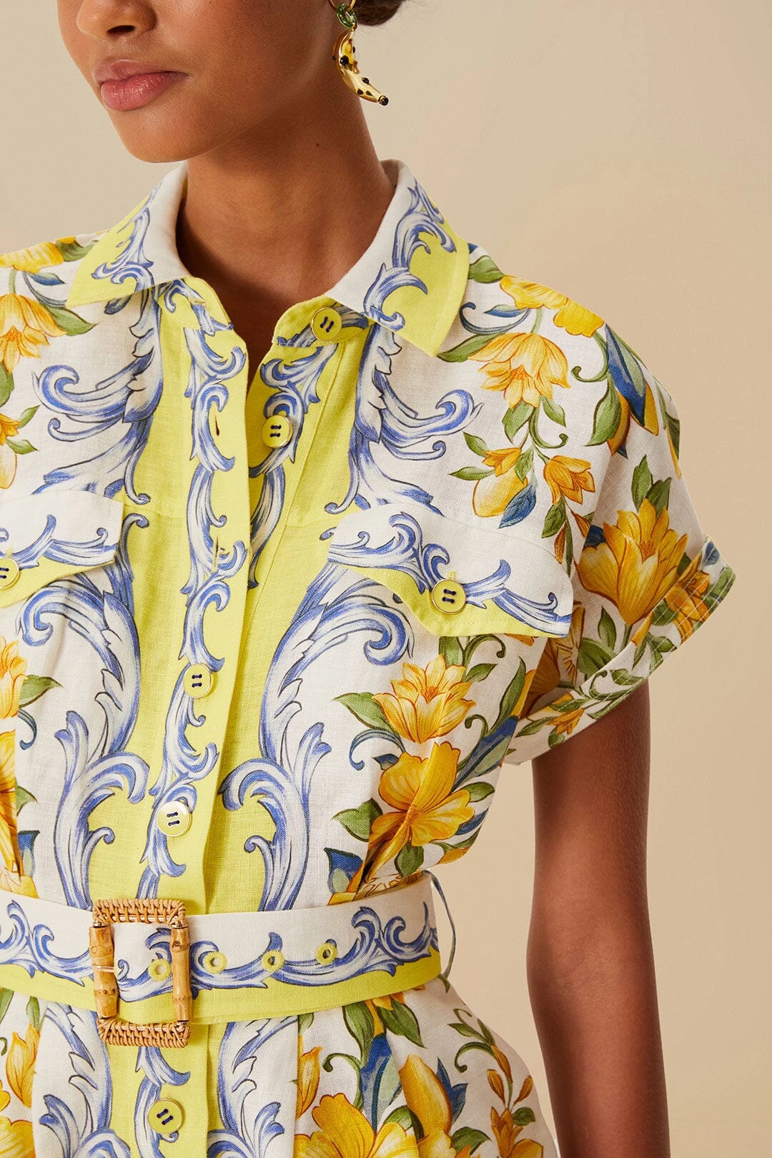 Off-White Sicily Scarf Euroflax™ Premium Linen Romper 2 Off-White Sicily Scarf Euroflax™ Premium Linen Romper - Image 2