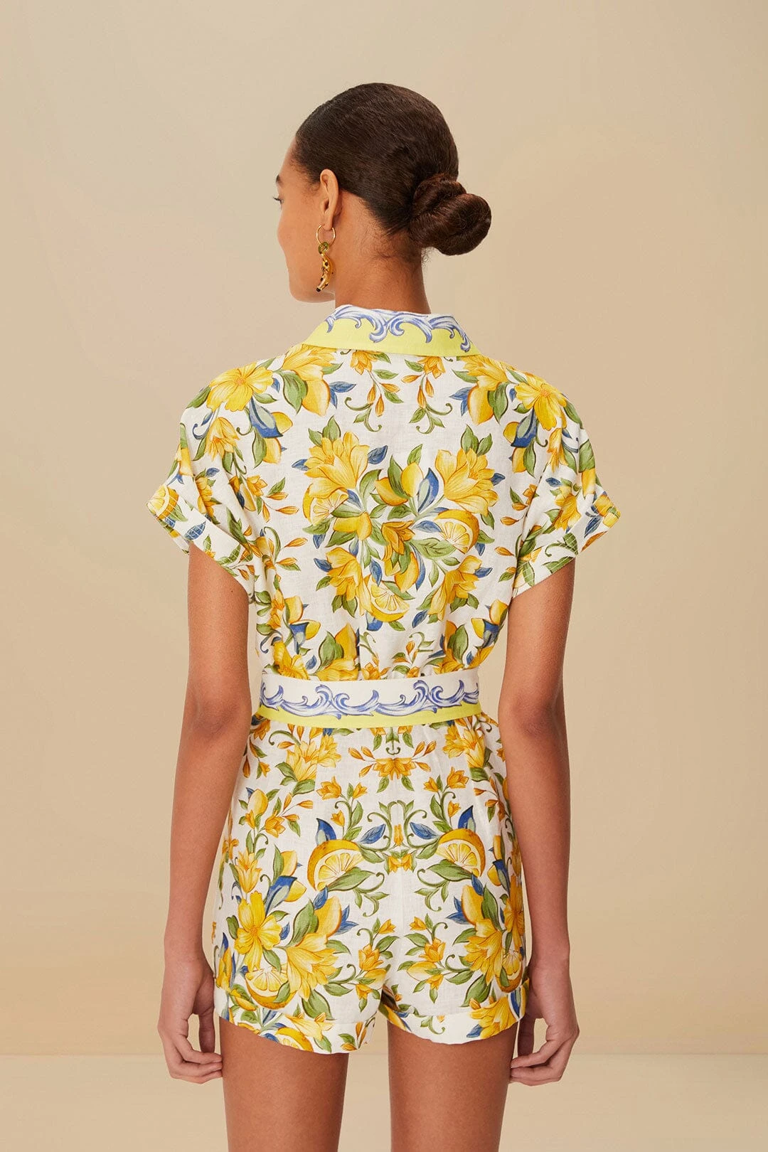 Off-White Sicily Scarf Euroflax™ Premium Linen Romper 3 Off-White Sicily Scarf Euroflax™ Premium Linen Romper - Image 3