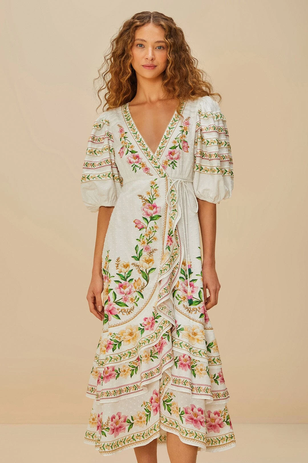 Off-White Palm Dream Wrap Midi Dress 2 Off-White Palm Dream Wrap Midi Dress - Image 2