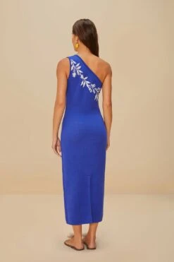 Blue Porcelain Garden Knit Midi Dress -Farm Rio 336310 04