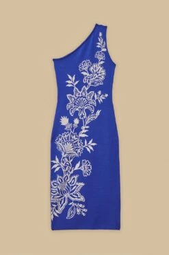 Blue Porcelain Garden Knit Midi Dress -Farm Rio 336310 06