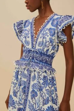 Off-White Shell Garden Maxi Dress 6 Off-White Shell Garden Maxi Dress -Farm Rio 336322 03