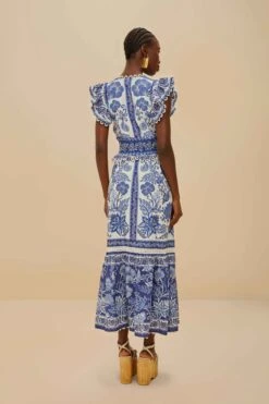 Off-White Shell Garden Maxi Dress 7 Off-White Shell Garden Maxi Dress -Farm Rio 336322 04