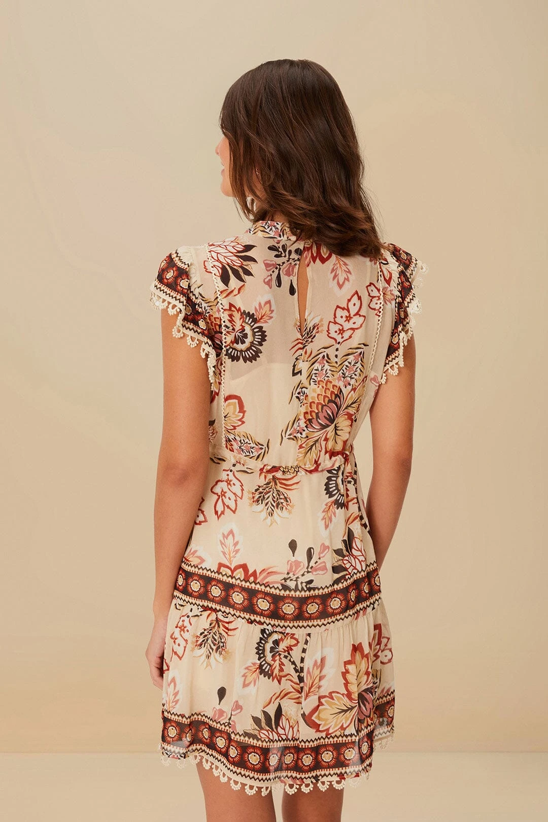 Sand Aura Floral Mini Dress 3 Sand Aura Floral Mini Dress - Image 3