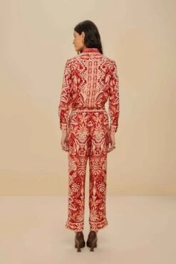 Tropical Tapestry Red Pajama Pants 5 Tropical Tapestry Red Pajama Pants -Farm Rio 336540 03