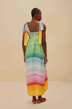 Multicolor Aura Floral Embroidered Euroflax™ Premium Linen Maxi Dress 7 Multicolor Aura Floral Embroidered Euroflax™ Premium Linen Maxi Dress -Farm Rio 336567 04