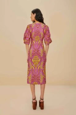 Pineapple Tapestry Pink Midi Dress 7 Pineapple Tapestry Pink Midi Dress -Farm Rio 336601 04