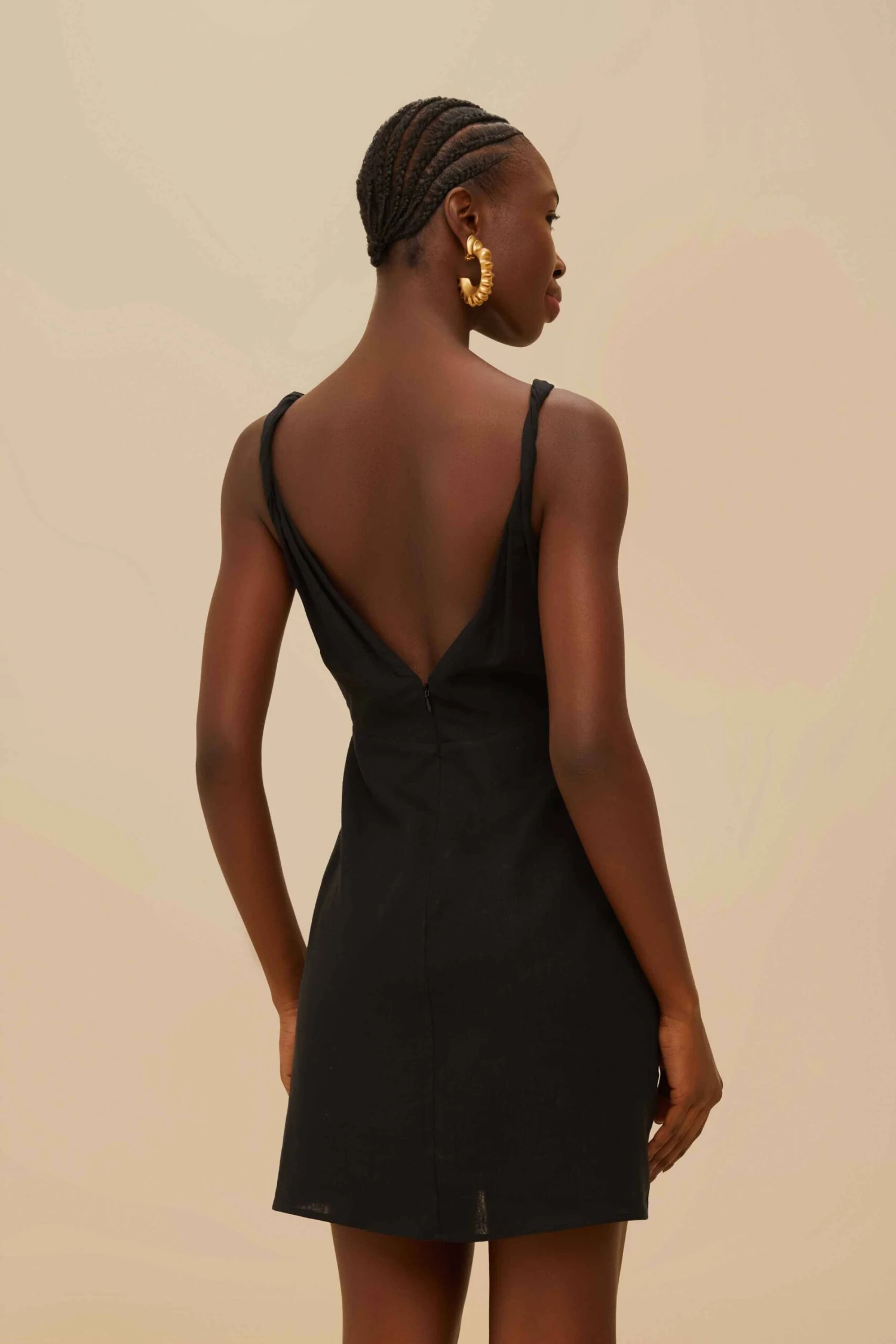 Black And White Rose LENZING™ ECOVERO™ Euroflax™ Mini Dress 3 Black And White Rose LENZING™ ECOVERO™ Euroflax™ Mini Dress - Image 3