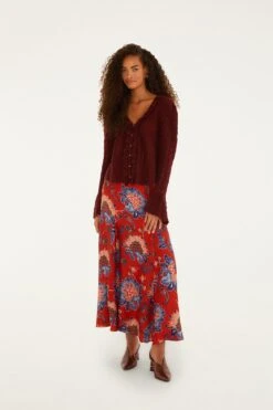 Red Luang LENZING™ Maxi Skirt