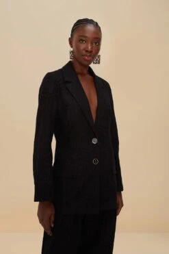 Black Eyelet Blazer