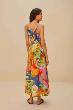 Multicolor Summer Picnic Midi Dress -Farm Rio 336749 04