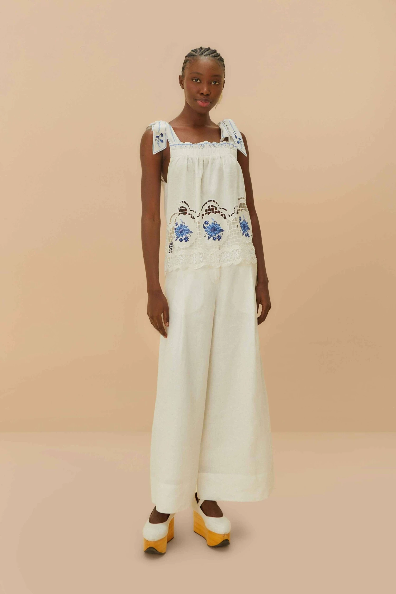 Off-White Euroflax™ Premium Linen High Waisted Pants 1 Off-White Euroflax™ Premium Linen High Waisted Pants