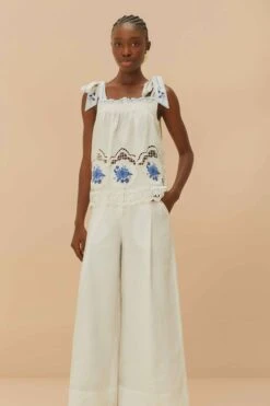 Off-White Euroflax™ Premium Linen High Waisted Pants 6 Off-White Euroflax™ Premium Linen High Waisted Pants -Farm Rio 337205 03 ebd26c3b 2415 4452 973d 3c3029559dc5